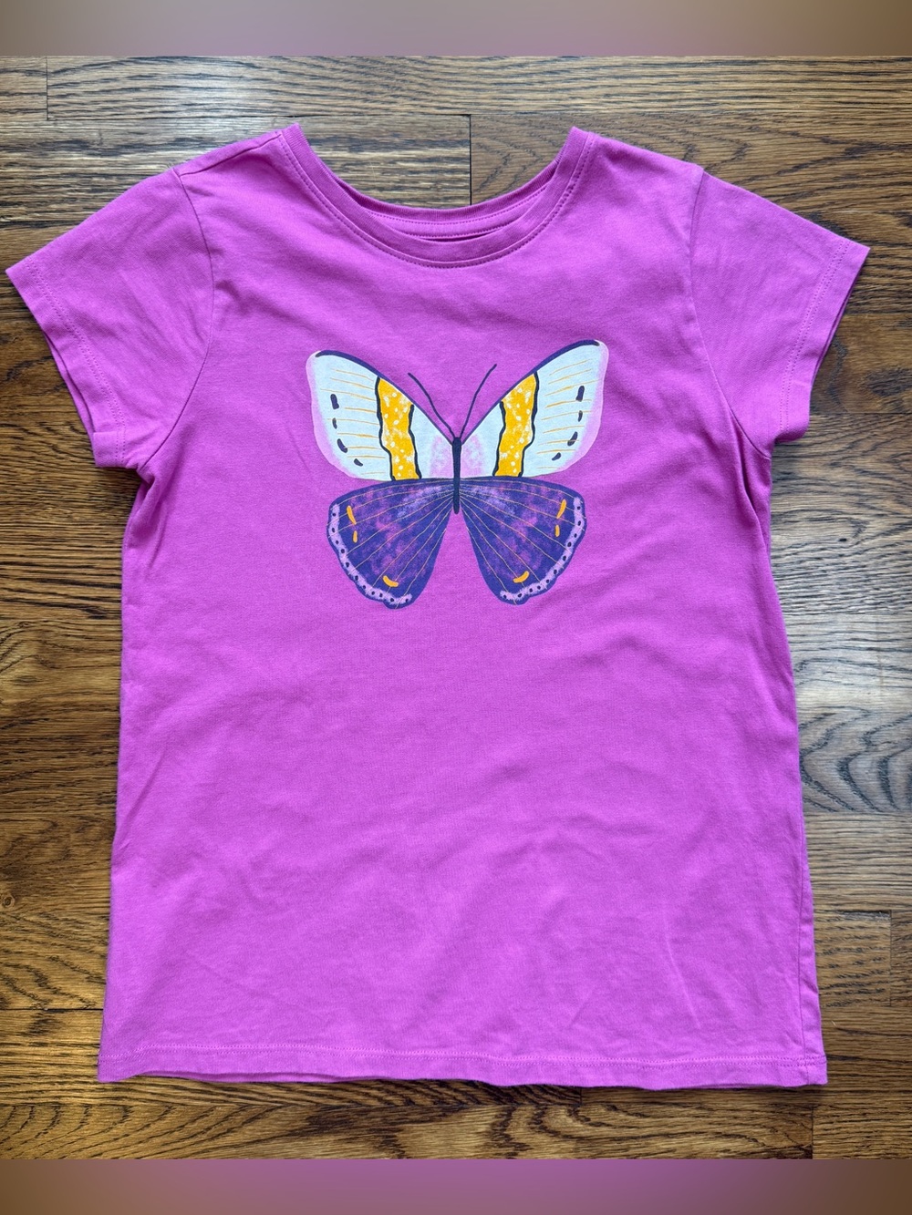 Tea Collection Girl's Cotton Jersey  Butterfly Graphic Tee Size 10